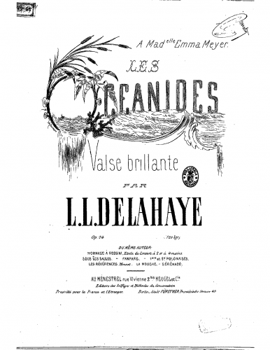 Delahaye - Les océanides - Piano Score - Score