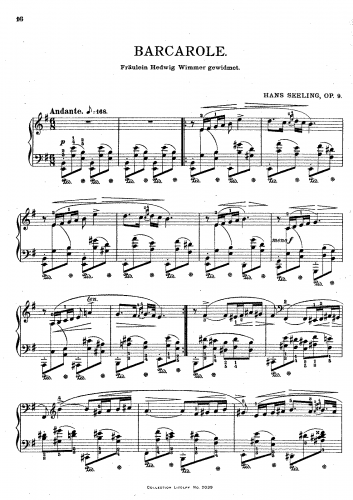 Seeling - Barcarolle - Score