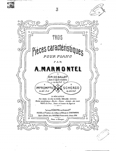 Marmontel - Scherzo - Score