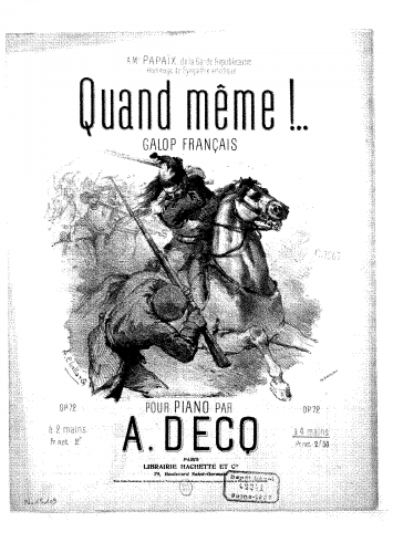 Decq - Quand même !.. : galop français - Score