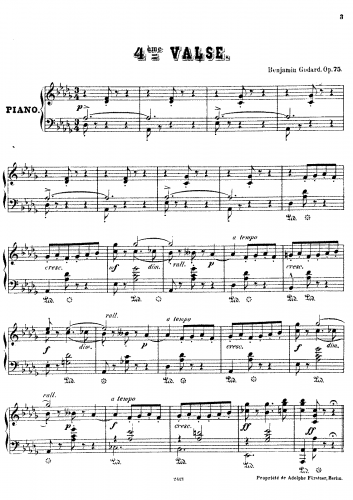 Godard - Valse No. 4 - Piano Score - Score