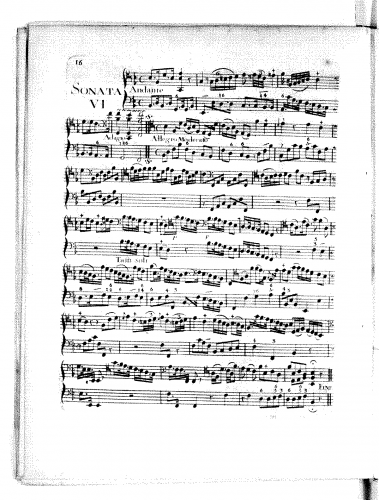 Geminiani - Cello Sonata in B-flat major - Score