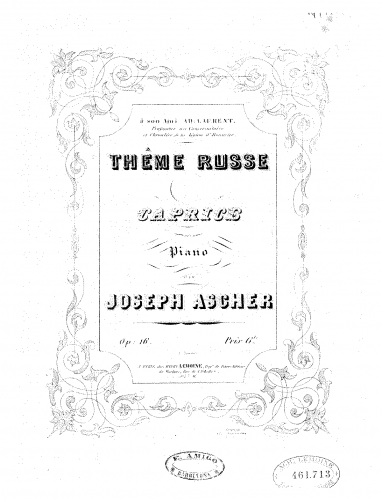 Ascher - Thème russe - Score