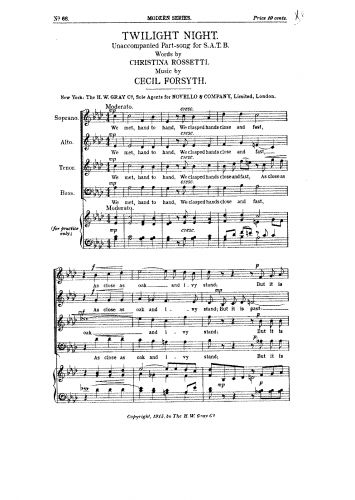 Forsyth - Twilight Night - Score