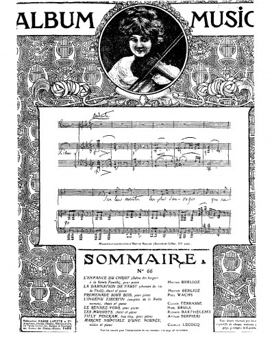Lecocq - Marche nuptiale d'une poupée - For Violin and Piano (Gauwin) - Piano and Violin Score