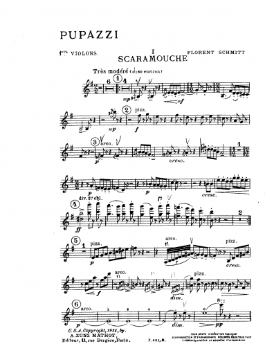 Schmitt - Pupazzi - For Orchestra (Composer)
