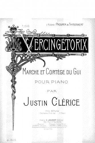 Clérice - Vercingétorix - Vocal Score Selections - Danse et cortège du gui