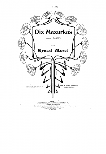 Moret - Dix mazurkas - Score
