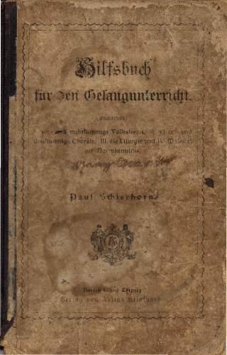 Schierhorn - Hilfsbuch für den Gesangsunterricht - Complete 5th edition
