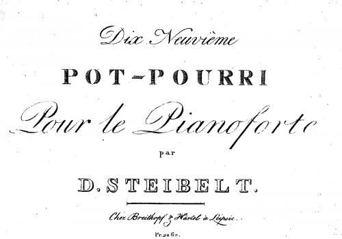 Steibelt - Pot-Pourri No. 19 - Score