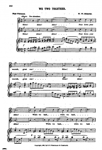 Gilchrist - We Two Together, Schleifer 223 - Score