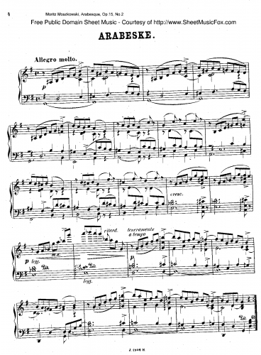 Moszkowski - 6 Piano Pieces - Piano Score