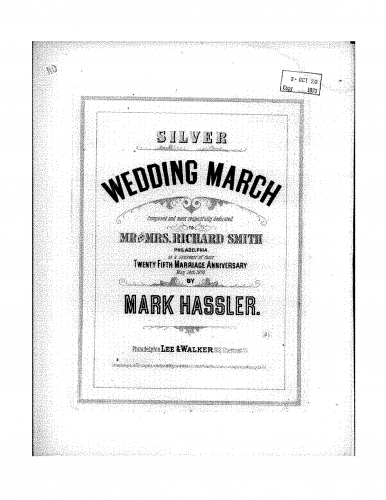 Hassler - Silver Wedding - Score