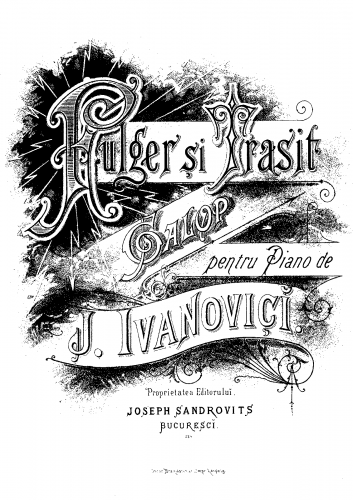 Ivanovici - Fulger si trasnit - Piano Score - Score