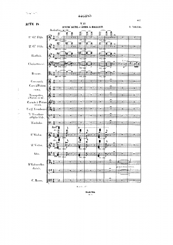 Thomas - Hamlet - Ballet Music - Score
