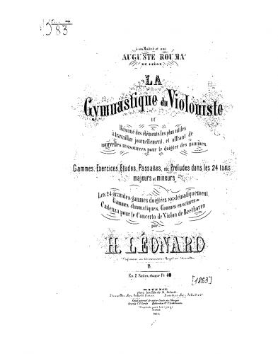 Léonard - Gymnastik des Violinspielers - Volume 1