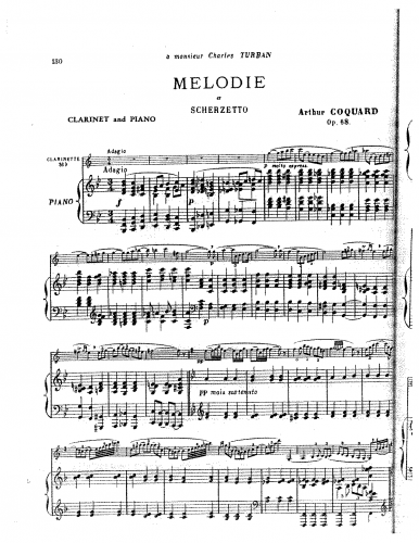 Coquard - Melodie et Scherzetto - Score