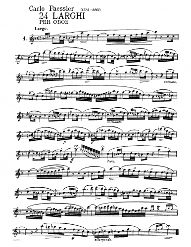 Paessler - 24 Larghi - Score