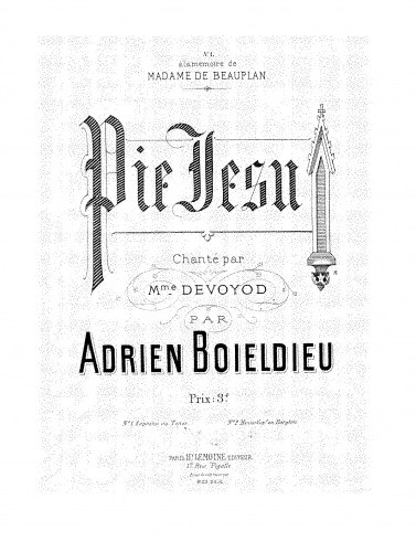 Boieldieu - Pie Jesu - Score
