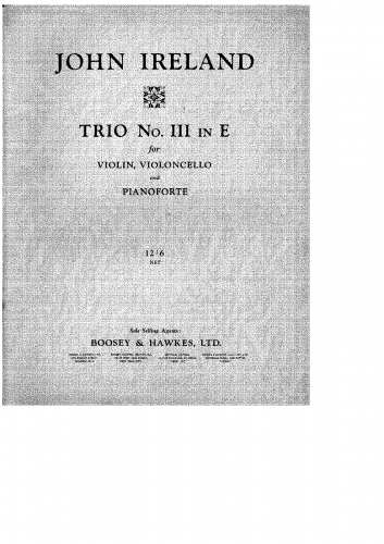 Ireland - Piano Trio No. 3 - Covers
