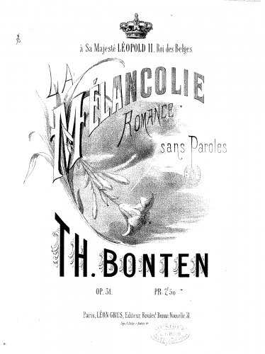 Bonten - La mélancolie - Score