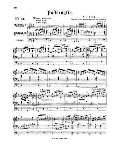 Brandt - Passacaglia in F major - Score