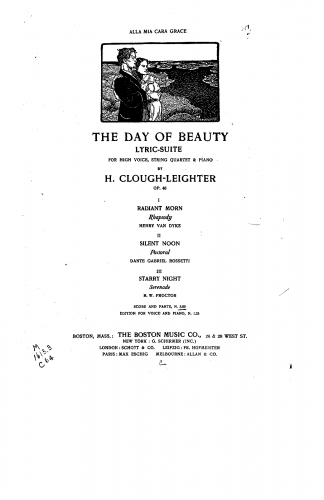 Clough-Leighter - The Day of Beauty - Scores and Parts