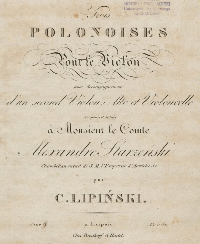 LipiÅski - 3 Polonaises - Violin solo