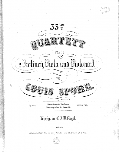 Spohr - String Quartet in E-flat major