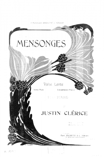 Clérice - Mensonges - Score