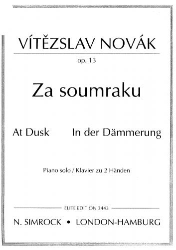 Novák - In der Dammerung - Score