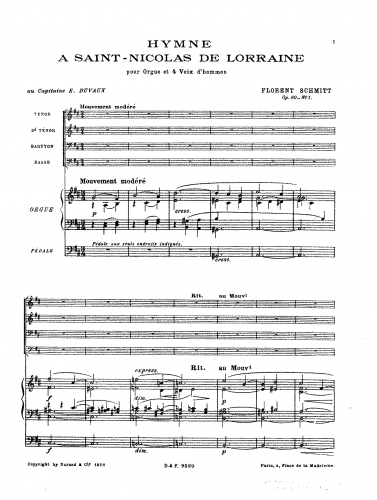 Schmitt - 5 Motets, Op. 60 - Score