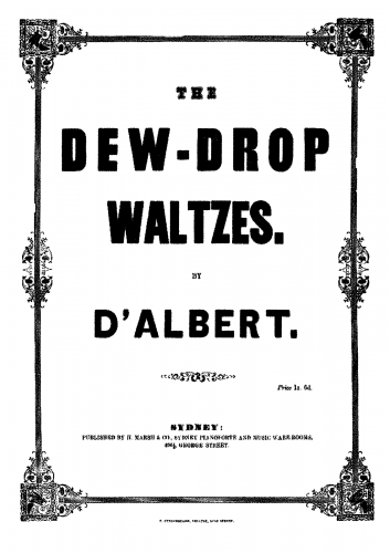 Albert - The Dew Drop Waltzes - Score