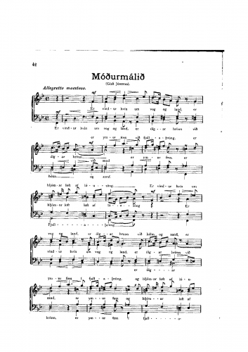 Sveinbjörnsson - Móðurmálið - Score