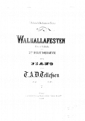 Tellefsen - Walhallafesten, Op. 40 - Score
