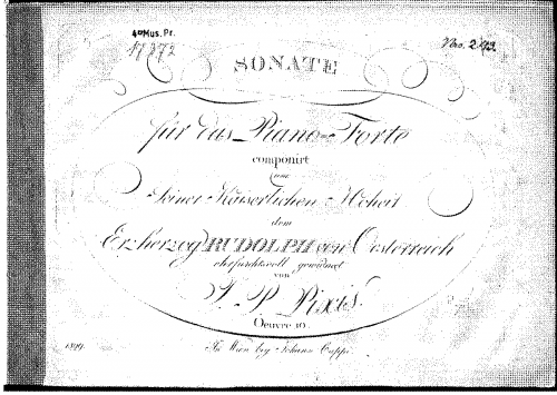 Pixis - Piano Sonata, Op. 10 - Score
