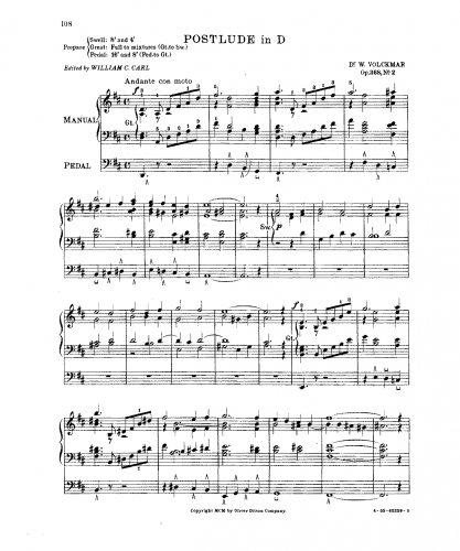 Volckmar - Mittelschwere Tonstücke, Op. 368 - 8. Postlude in B♭