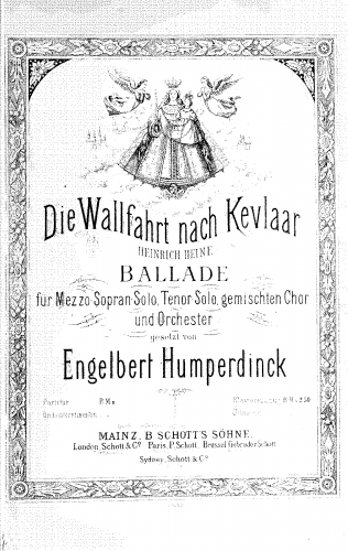 Humperdinck - Die Wallfahrt nach Kevlaar - Vocal Score Revised version - Score