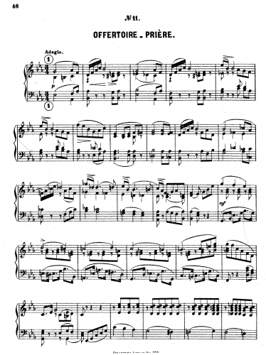 Vilbac - 12 Offertoires originaux pour les principales fetes de l'année - No. 11: Offertoire - Prière - complete