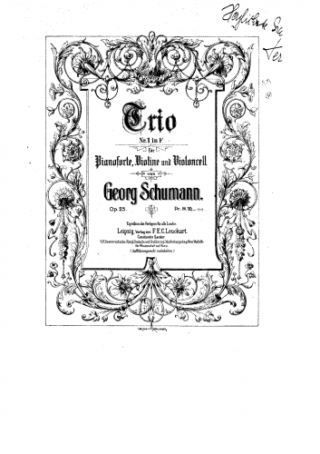 Schumann - Piano Trio No. 1, Op. 25