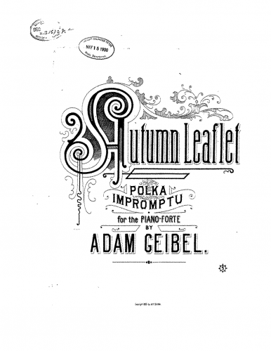 Geibel - Autumn Leaflet - Piano Score - Score