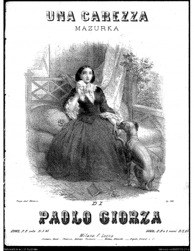 Giorza - Una Carezza - For Piano 4 hands - Score