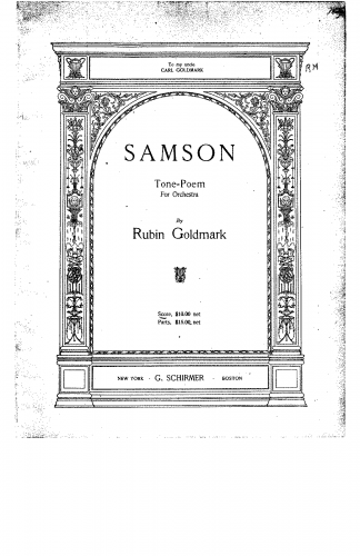 Goldmark - Samson - Score