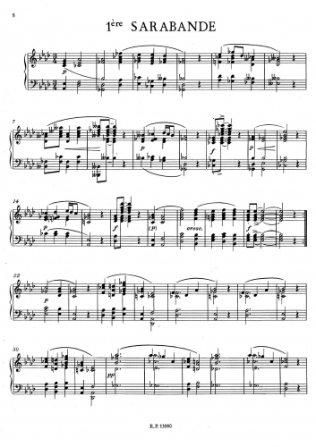 Satie - 3 Sarabandes - Piano Score - Score