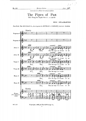 De Lamarter - The Pipes of Pan - Score