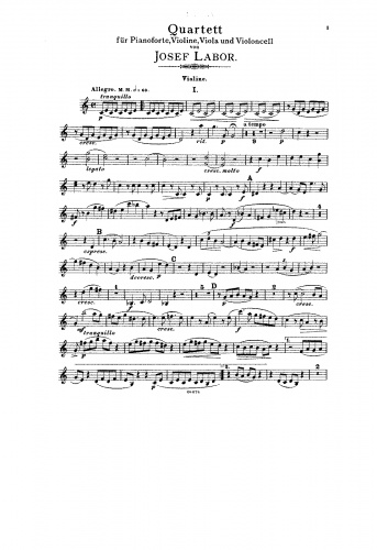 Labor - Piano Quartet, Op. 6