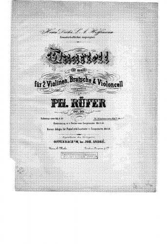 Rüfer - String Quartet No. 1