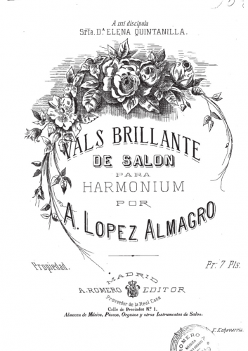 Lòpez Almagro - Vals brillante de salon - Score