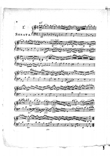 Devienne - Six Sonates pour violon seul et basse - Score