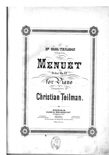 Teilman - Menuet - Score